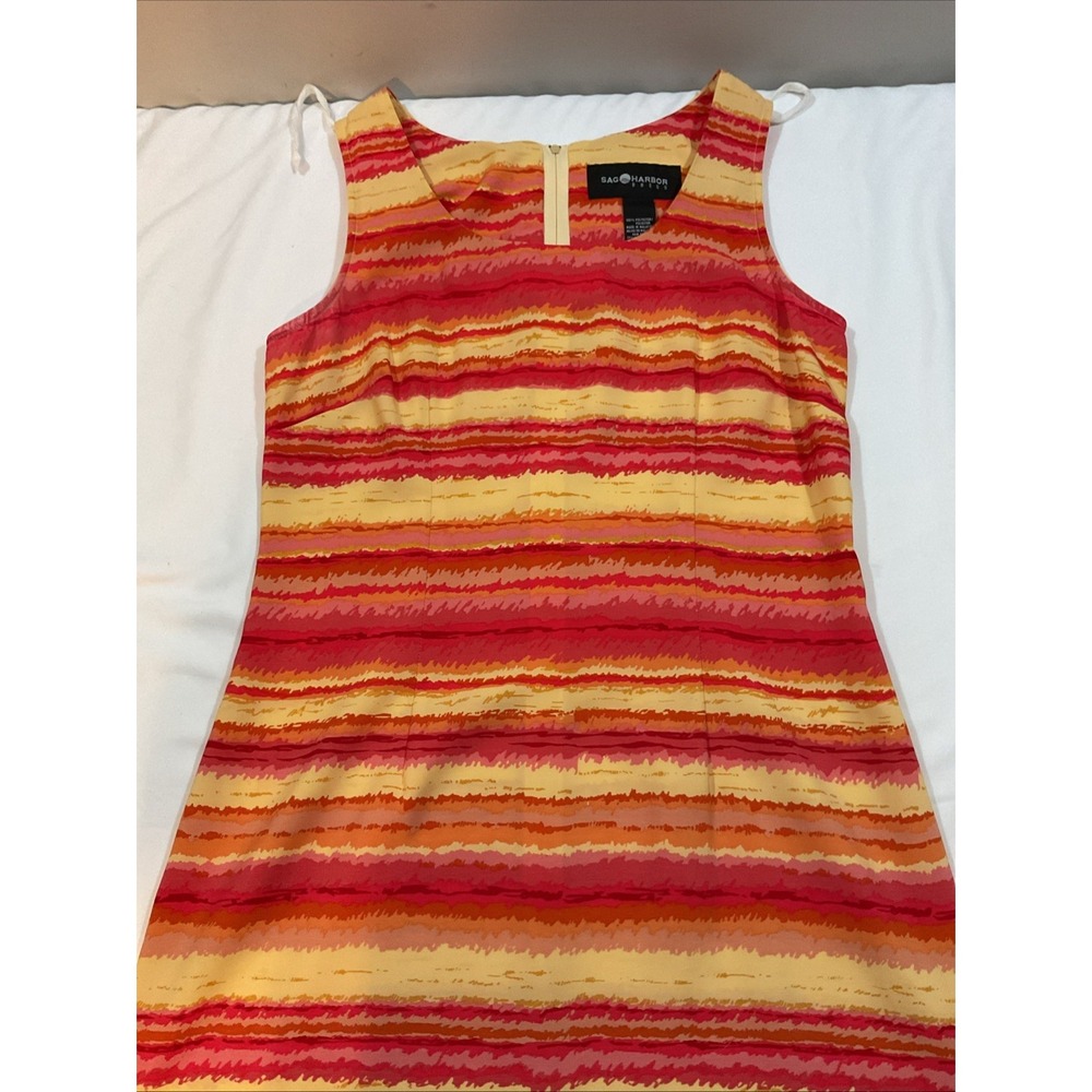 Vintage Southwestern Print Sleeveless Sag Harbor Midi Dress Size 10 G49
